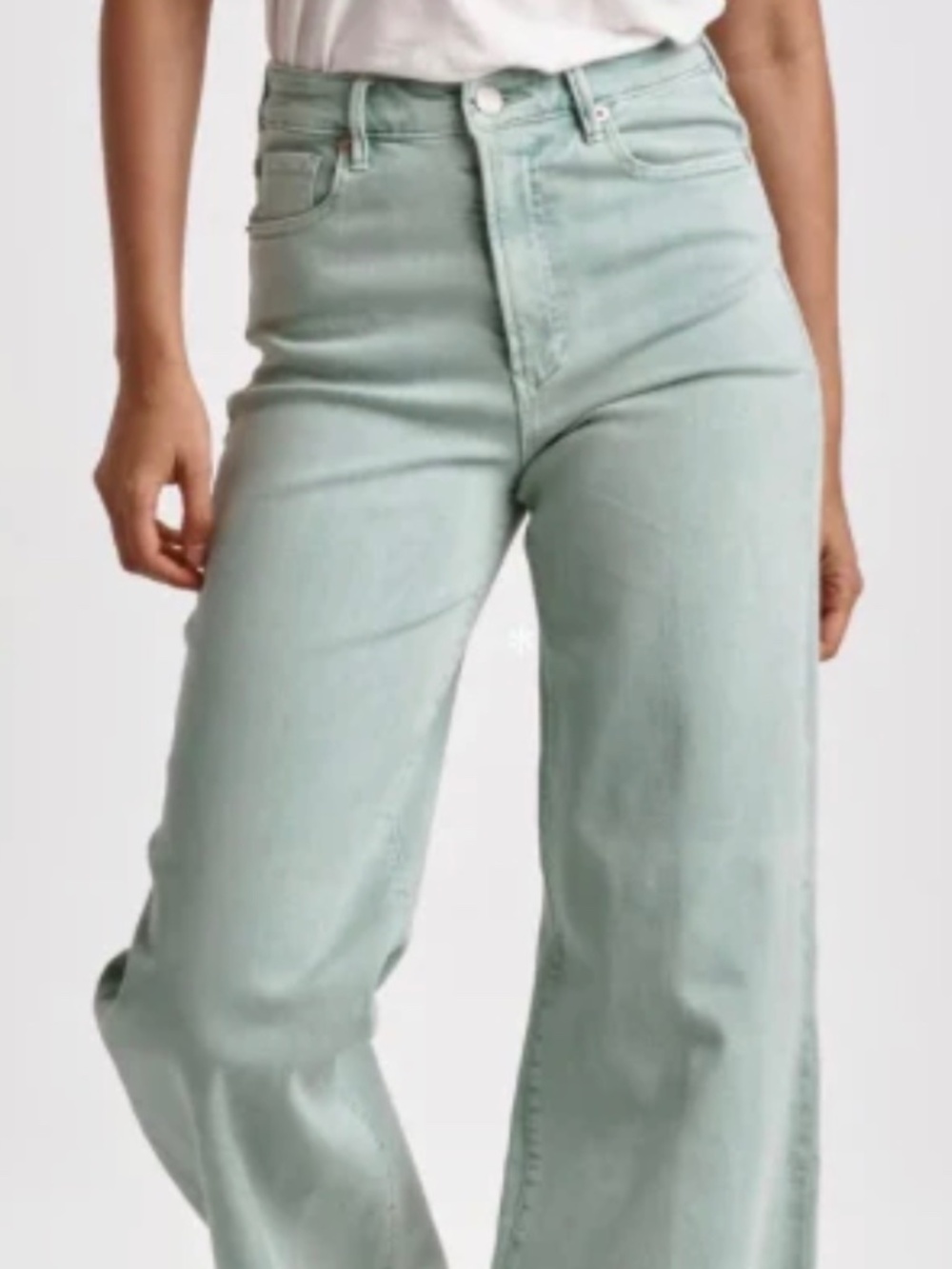 Dear John Fiona Wide Leg Jeans in Fresh Mint -25